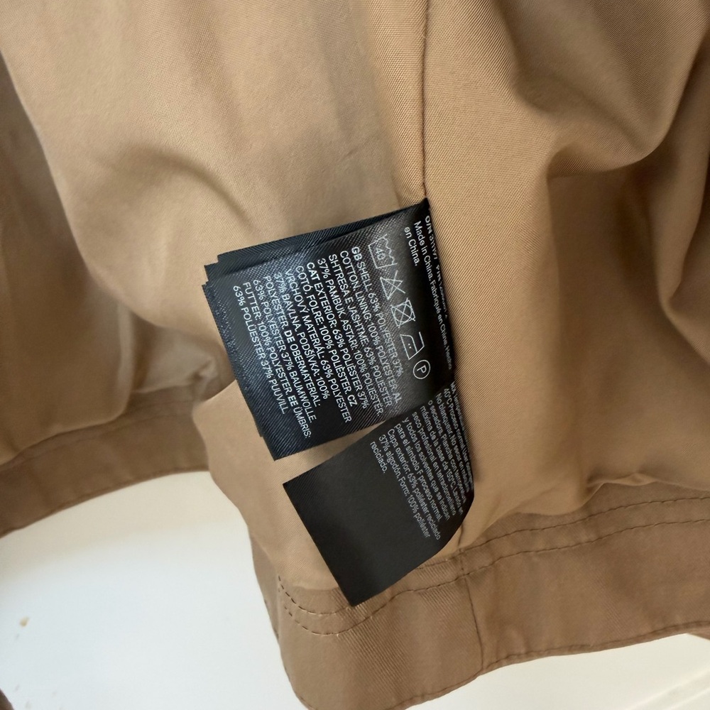NWT H&M Tan Barn Jacket with Corduroy Collar XS - Picture 6 of 7
